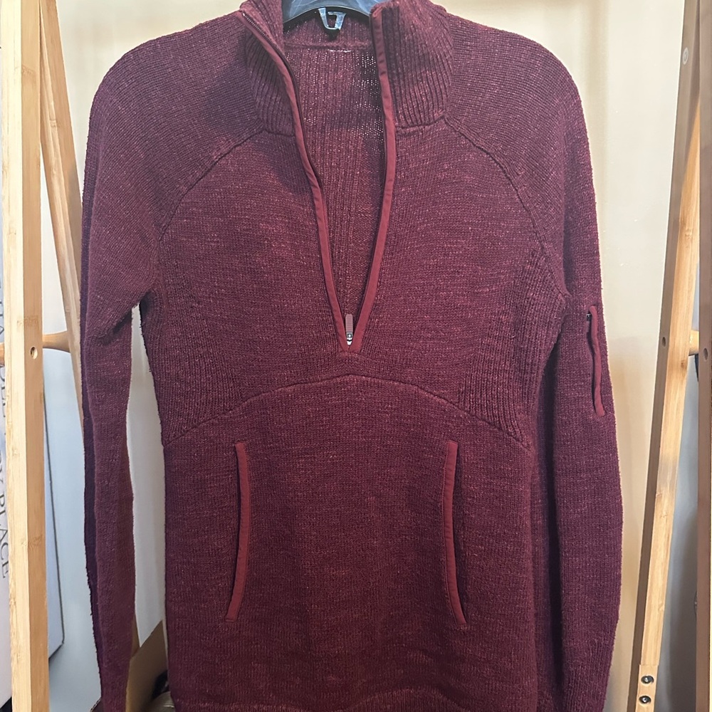 lululemon athletica Women's Burgundy Cowl Neck Sweater